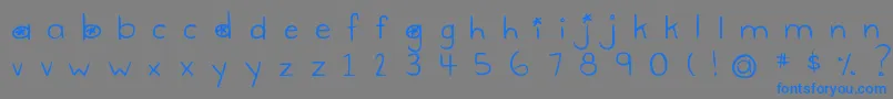 DjbGimmeSpace Font – Blue Fonts on Gray Background