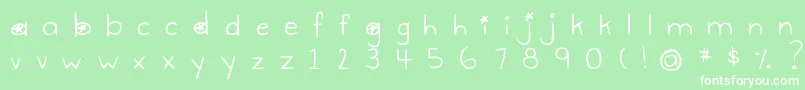 DjbGimmeSpace Font – White Fonts on Green Background