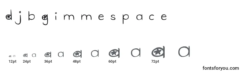 Размеры шрифта DjbGimmeSpace