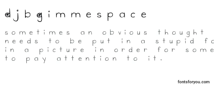 DjbGimmeSpace Font