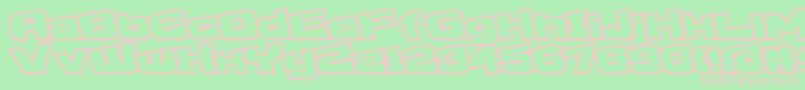 D3egoistismOE Font – Pink Fonts on Green Background