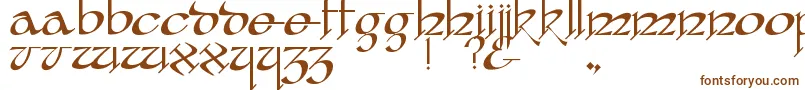 YafitRegular Font – Brown Fonts on White Background