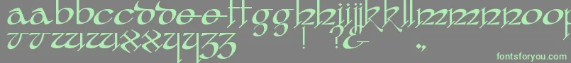 YafitRegular Font – Green Fonts on Gray Background