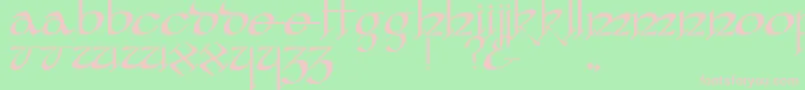 YafitRegular Font – Pink Fonts on Green Background