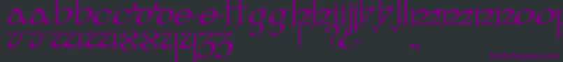 YafitRegular Font – Purple Fonts on Black Background