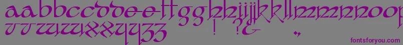 YafitRegular-fontti – violetit fontit harmaalla taustalla