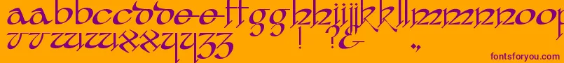 YafitRegular Font – Purple Fonts on Orange Background