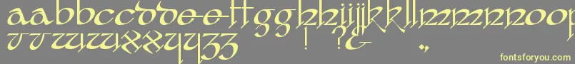 YafitRegular Font – Yellow Fonts on Gray Background