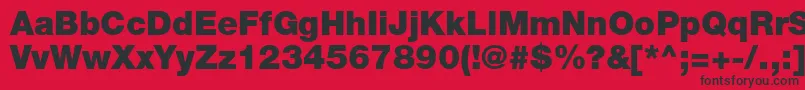 HelveticaLt95Black Font – Black Fonts on Red Background