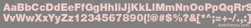 HelveticaLt95Black Font – Pink Fonts on Gray Background