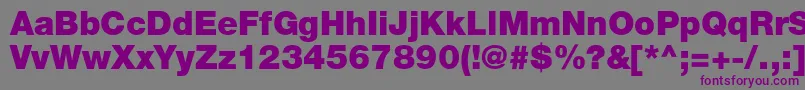 HelveticaLt95Black Font – Purple Fonts on Gray Background