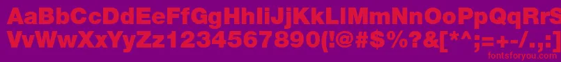 Шрифт HelveticaLt95Black – красные шрифты на фиолетовом фоне