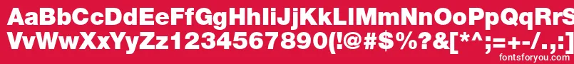 HelveticaLt95Black Font – White Fonts on Red Background