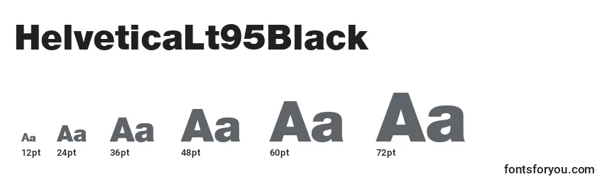 Größen der Schriftart HelveticaLt95Black