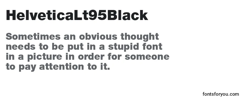 Schriftart HelveticaLt95Black