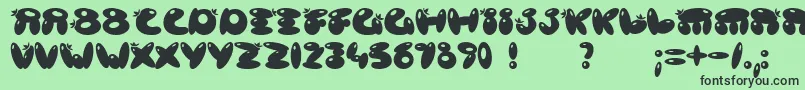 Poisb Font – Black Fonts on Green Background