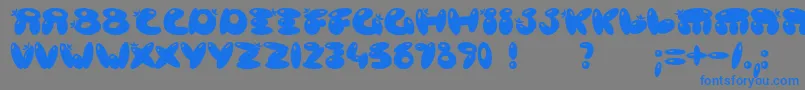 Poisb Font – Blue Fonts on Gray Background