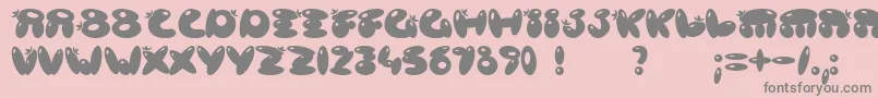 Poisb Font – Gray Fonts on Pink Background