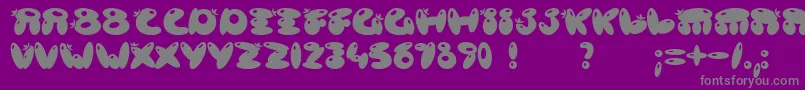 Poisb Font – Gray Fonts on Purple Background