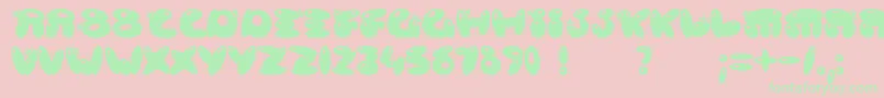 Poisb Font – Green Fonts on Pink Background