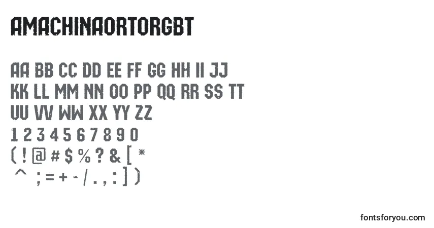 Шрифт AMachinaortorgbt – алфавит, цифры, специальные символы