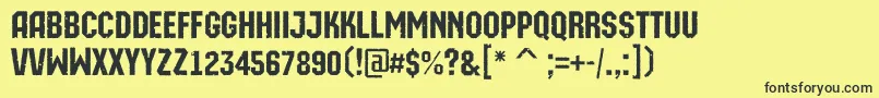AMachinaortorgbt Font – Black Fonts on Yellow Background