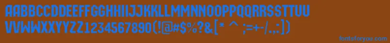 AMachinaortorgbt Font – Blue Fonts on Brown Background