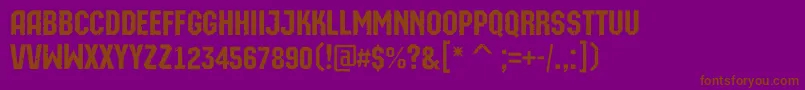 AMachinaortorgbt Font – Brown Fonts on Purple Background