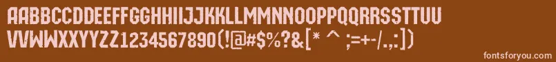 AMachinaortorgbt Font – Pink Fonts on Brown Background