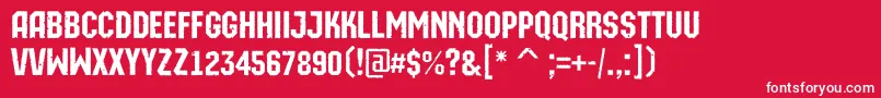 AMachinaortorgbt Font – White Fonts on Red Background
