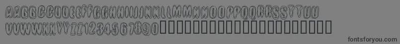 フォントCrotchro – 黒い文字の灰色の背景