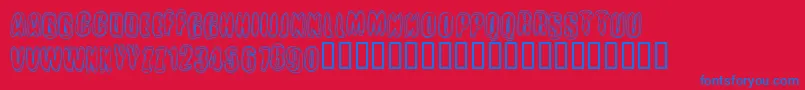 Crotchro Font – Blue Fonts on Red Background