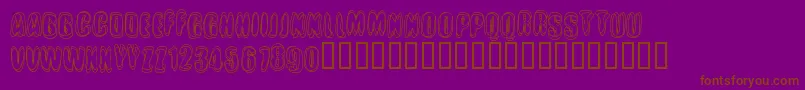 Czcionka Crotchro – brązowe czcionki na fioletowym tle