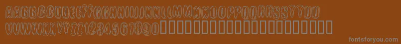 Crotchro-fontti – harmaat kirjasimet ruskealla taustalla