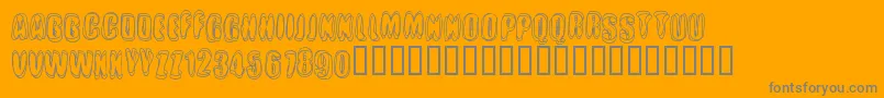 Czcionka Crotchro – szare czcionki na pomarańczowym tle