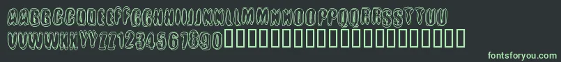 Crotchro Font – Green Fonts on Black Background