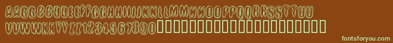 Шрифт Crotchro – зелёные шрифты на коричневом фоне