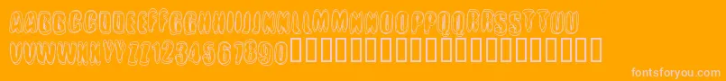 フォントCrotchro – オレンジの背景にピンクのフォント