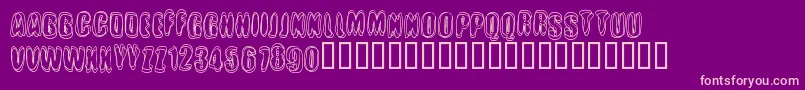 Crotchro Font – Pink Fonts on Purple Background