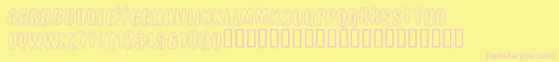 Шрифт Crotchro – розовые шрифты на жёлтом фоне