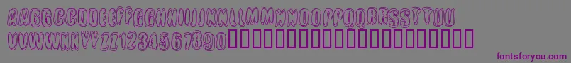 フォントCrotchro – 紫色のフォント、灰色の背景