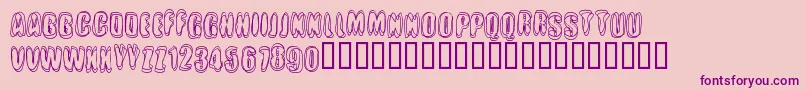 Crotchro Font – Purple Fonts on Pink Background