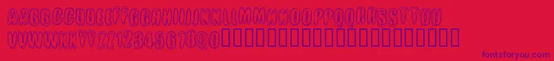 Crotchro Font – Purple Fonts on Red Background