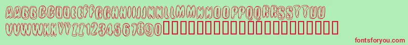 Crotchro Font – Red Fonts on Green Background