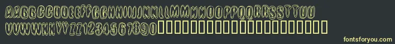 Crotchro Font – Yellow Fonts on Black Background