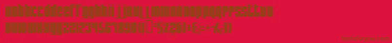 Remakeoffabulous2Light Font – Brown Fonts on Red Background