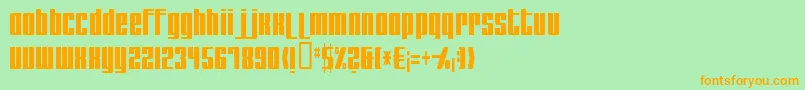 Remakeoffabulous2Light Font – Orange Fonts on Green Background