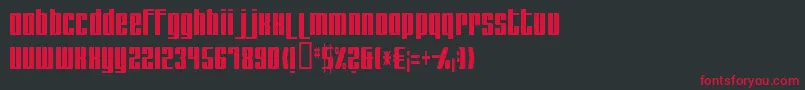 フォントRemakeoffabulous2Light – 黒い背景に赤い文字