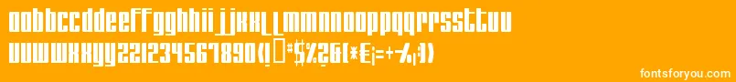 Шрифт Remakeoffabulous2Light – белые шрифты на оранжевом фоне