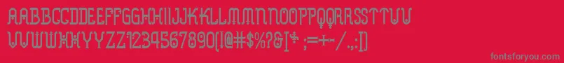 Metropolis ffy Font – Gray Fonts on Red Background